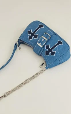 PrettyLittleThing Crossbody Bags*Contrast Stitch Cross Applique Buckle Shoulder Bag