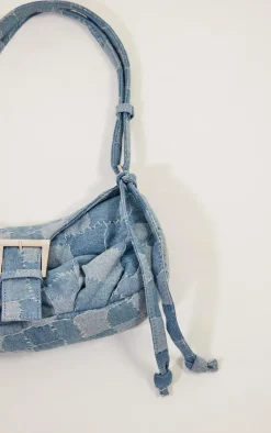 PrettyLittleThing Shoulder Bags*Distressed Patchwork Buckle Shoulder Bag