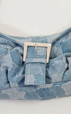 PrettyLittleThing Shoulder Bags*Distressed Patchwork Buckle Shoulder Bag