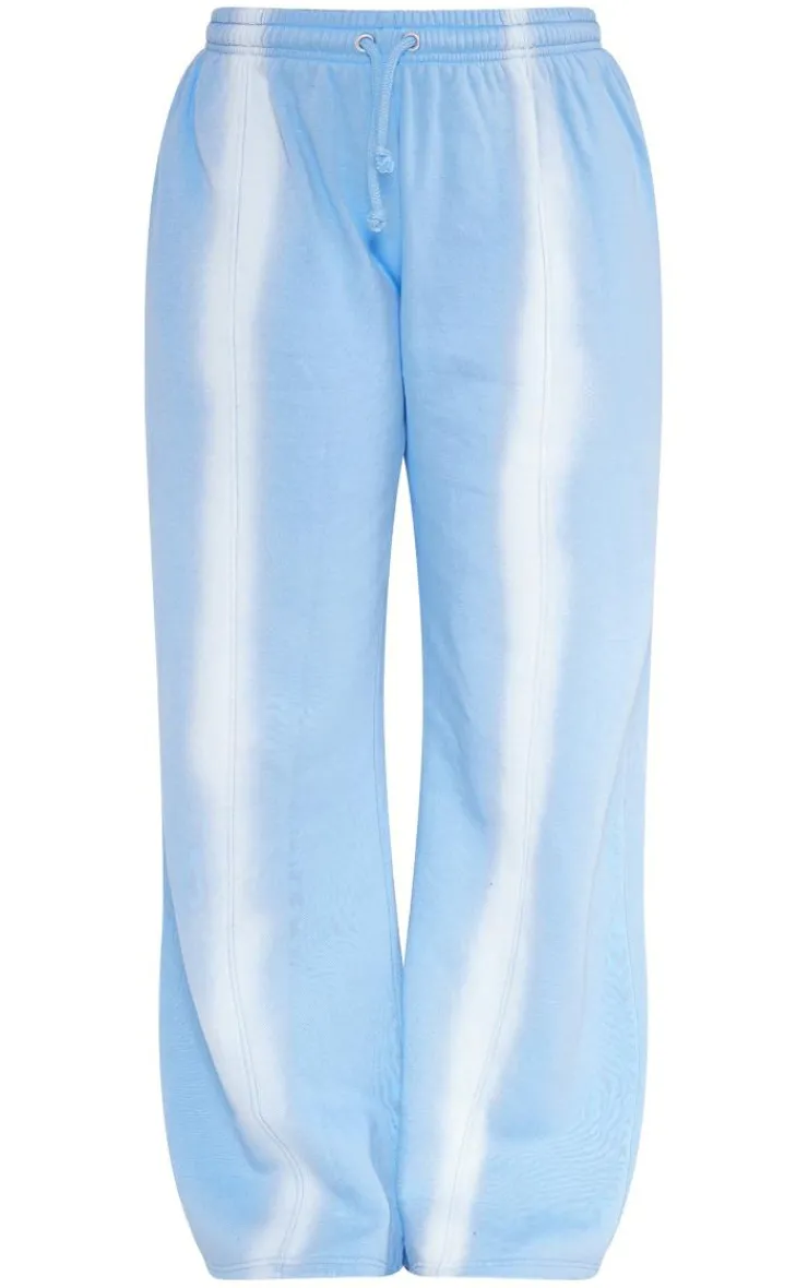 PrettyLittleThing Washed Seam Detail Low Rise Sweatpants Denim