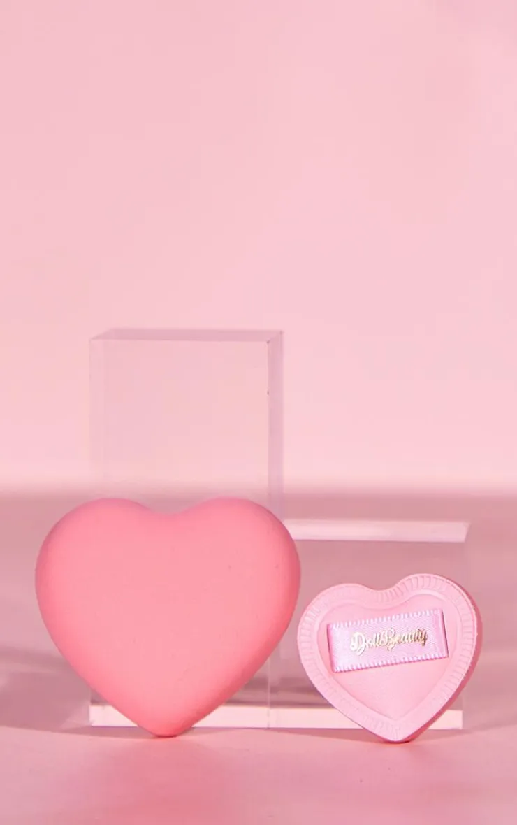 PrettyLittleThing Makeup Brushes & Tools*Doll Beauty When 2 Hearts Collide Powder Puff Duo