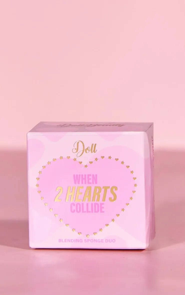 PrettyLittleThing Makeup Brushes & Tools*Doll Beauty When 2 Hearts Collide Powder Puff Duo