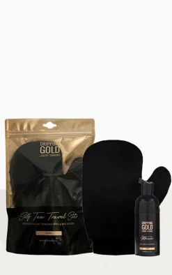 PrettyLittleThing Tanning*Dripping Gold Mini Mousse and Mitt Tanning Set
