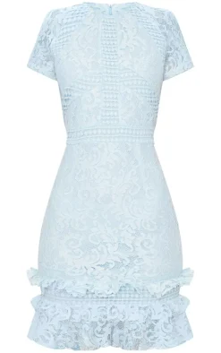 Frill Hem Lace Bodycon Dress-PrettyLittleThing Discount