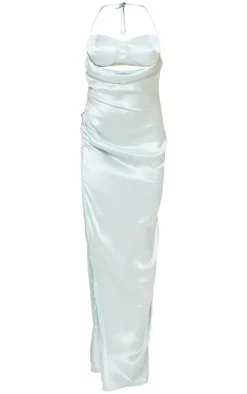Satin Underwired Cut Out Drape Maxi Dress-PrettyLittleThing Hot