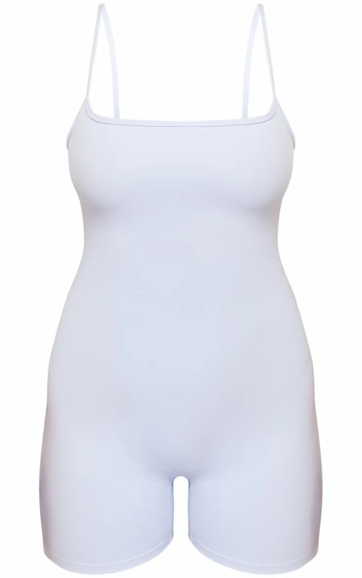 PrettyLittleThing Unitards*Snatched Sculpt Strappy Square Neck Unitard