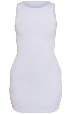 Soft Rib Cut Out Tie Back Bodycon Dress-PrettyLittleThing Outlet