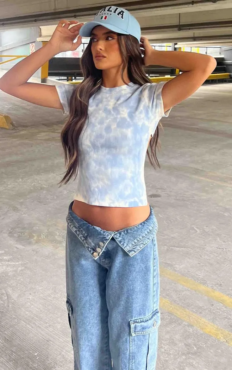 PrettyLittleThing T-Shirts*Washed Rib Open Back T Shirt