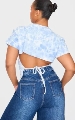 PrettyLittleThing T-Shirts*Washed Rib Open Back T Shirt