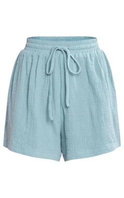 Clearance PrettyLittleThing Woven Floaty Shorts Dusty Blue
