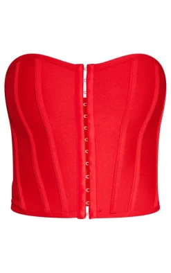 Bandage Hook And Eye Structured Corset-PrettyLittleThing Sale