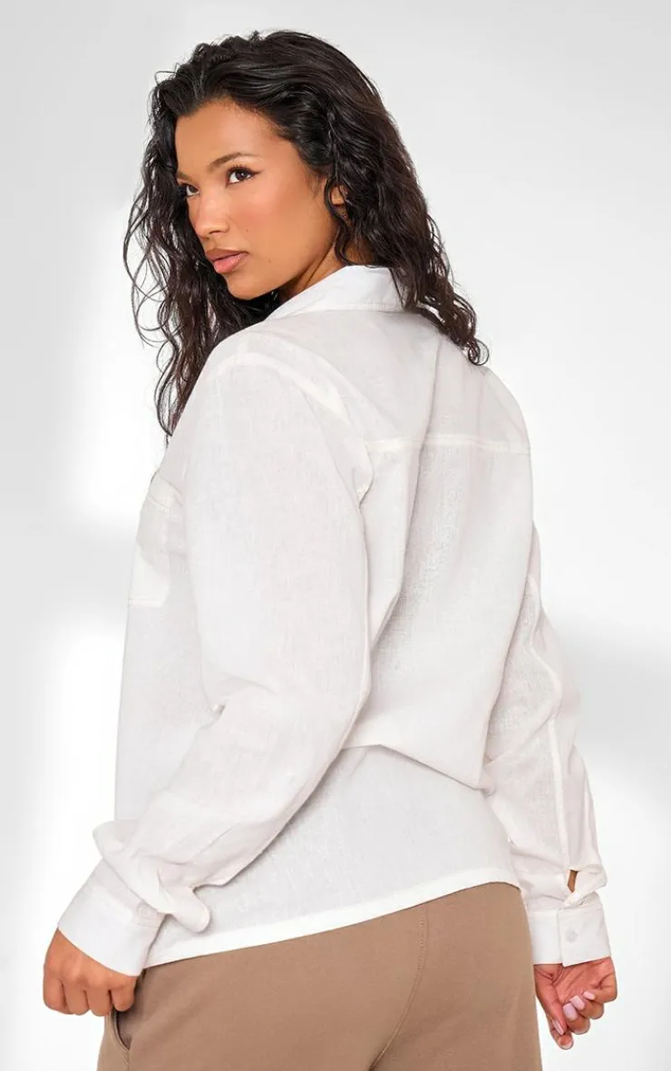 PrettyLittleThing Shirts*Contrast Stitch Long Sleeve Shirt