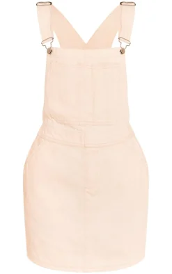 Denim Pinafore Dungaree Dress-PrettyLittleThing Online