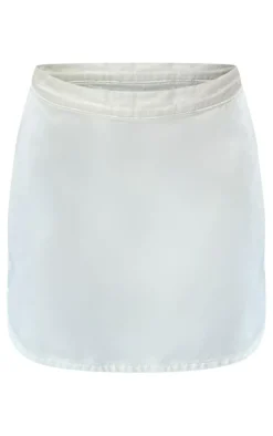 Clearance PrettyLittleThing Denim Skirt Ecru
