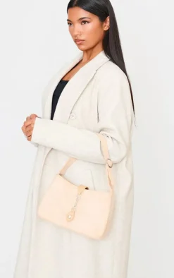 PrettyLittleThing Shoulder Bags*Faux Suede Clasp Detail Shoulder Bag