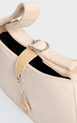 PrettyLittleThing Shoulder Bags*Faux Suede Clasp Detail Shoulder Bag