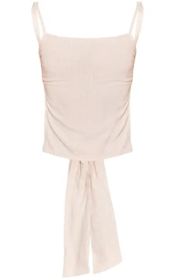 PrettyLittleThing Camisole*Linen Tie Back Cami