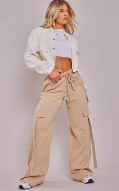 PrettyLittleThing Bomber Jackets*Ribbed Trim Shoulder Padded Bomber Jacket