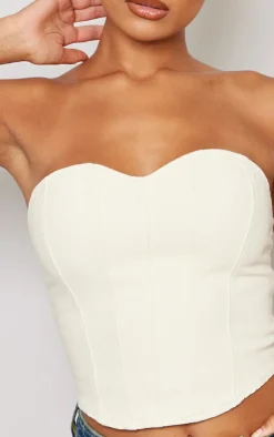 PrettyLittleThing Corsets*Seam Detail Denim Corset Top