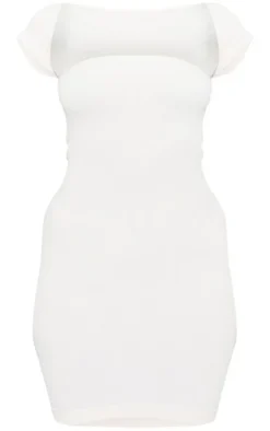 Structured Contour Cap Sleeve Bodycon Dress-PrettyLittleThing Clearance