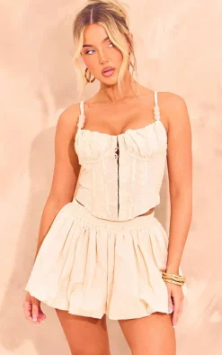 PrettyLittleThing Corsets*Textured Beaded Hook And Eye Corset