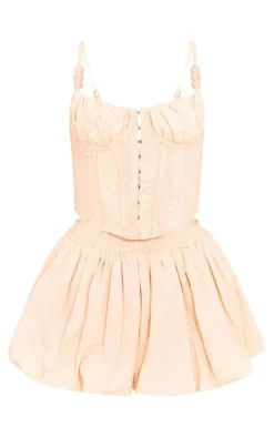 PrettyLittleThing Corsets*Textured Beaded Hook And Eye Corset