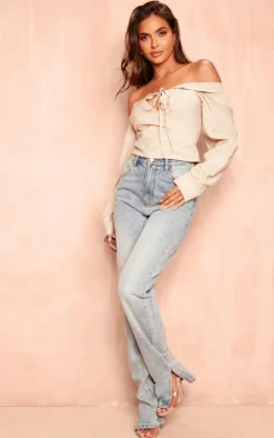 PrettyLittleThing Shirts*Tie Front Wrap Shirt
