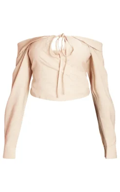 PrettyLittleThing Shirts*Tie Front Wrap Shirt