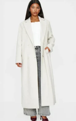 PrettyLittleThing Christmas Shop*Wool Look Oversized Drop Shoulder Maxi Coat