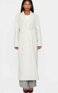 PrettyLittleThing Christmas Shop*Wool Look Oversized Drop Shoulder Maxi Coat