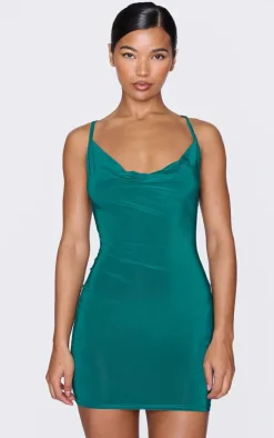 Slinky Cowl Neck Bodycon Dress-PrettyLittleThing Best