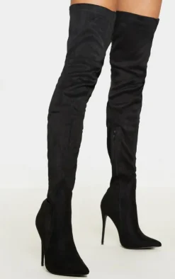 PrettyLittleThing High Heels*Emmi Faux Suede Extreme Thigh High Heeled Boots