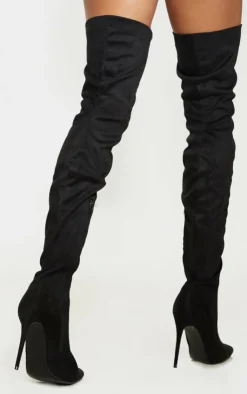 PrettyLittleThing High Heels*Emmi Faux Suede Extreme Thigh High Heeled Boots