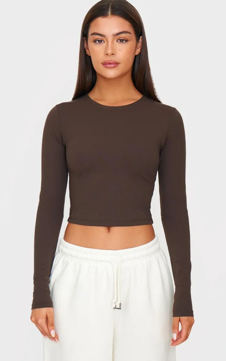 PrettyLittleThing Workout Tops*Sculpt Long Sleeve Crop Gym Top