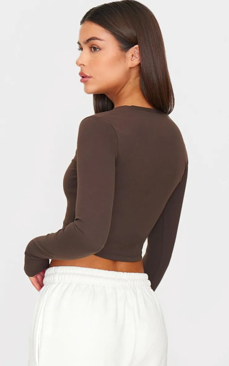 PrettyLittleThing Workout Tops*Sculpt Long Sleeve Crop Gym Top