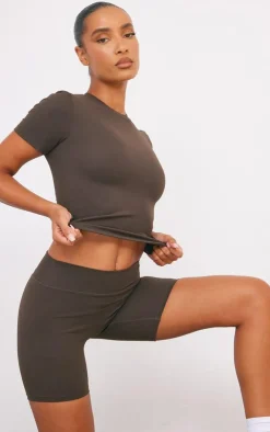 PrettyLittleThing Workout Tops*Sculpt Longline Short Sleeve Gym Top