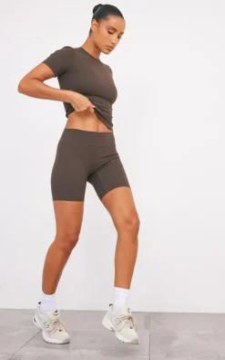 PrettyLittleThing Workout Tops*Sculpt Longline Short Sleeve Gym Top