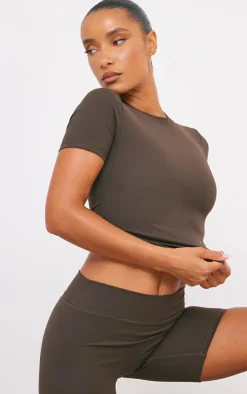 PrettyLittleThing Workout Tops*Sculpt Longline Short Sleeve Gym Top