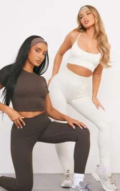 PrettyLittleThing Workout Tops*Sculpt Short Sleeve Crop Gym Top