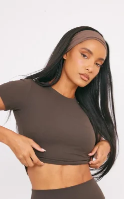 PrettyLittleThing Workout Tops*Sculpt Short Sleeve Crop Gym Top