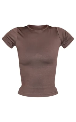 PrettyLittleThing Workout Tops*Seamless Longline Short Sleeve Gym Top