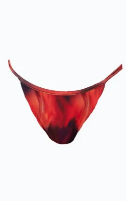 Flame Print Bikini Bottoms