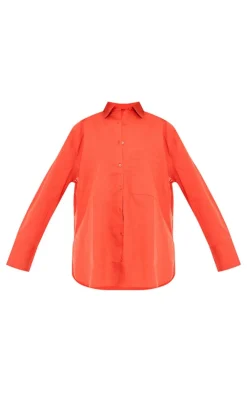 PrettyLittleThing Shirts*Flaming Linen Look Pocket Detail Oversized Shirt