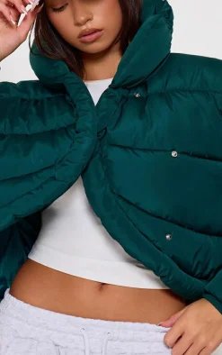 PrettyLittleThing Puffer Jackets*Quilted Asymmetric High Neck Puffer Jacket
