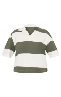 PrettyLittleThing T-Shirts*Striped Collard T Shirt