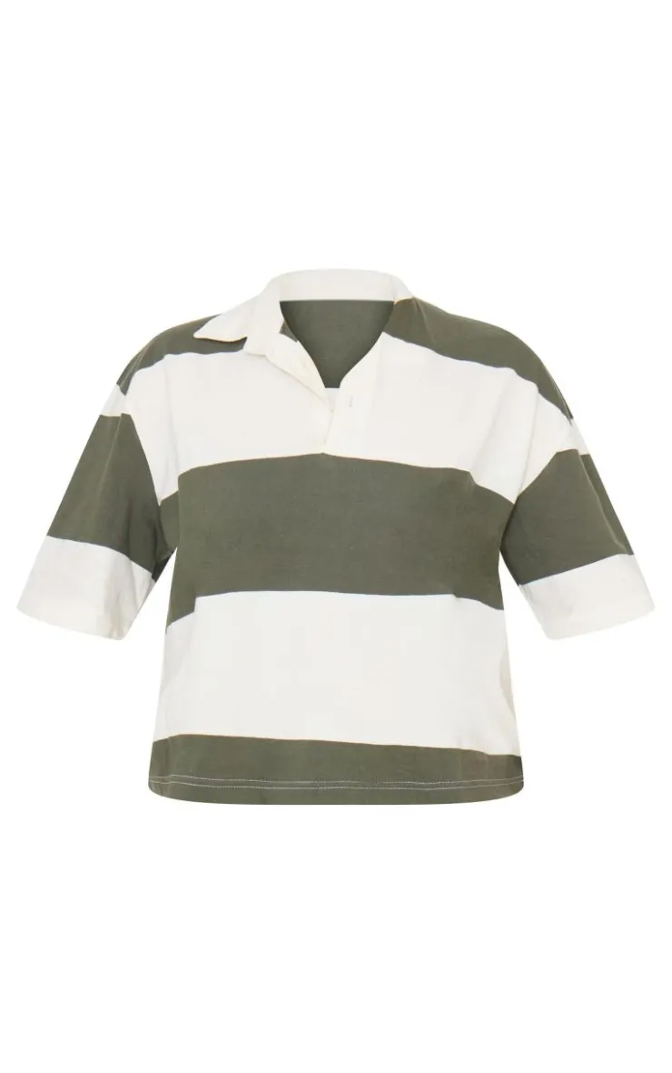 PrettyLittleThing T-Shirts*Striped Collard T Shirt