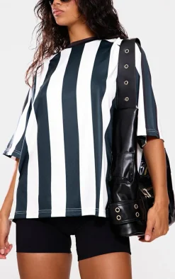 PrettyLittleThing T-Shirts*Striped Oversized Football T-shirt