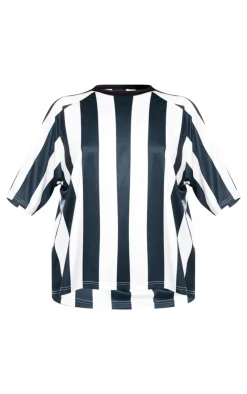 PrettyLittleThing T-Shirts*Striped Oversized Football T-shirt