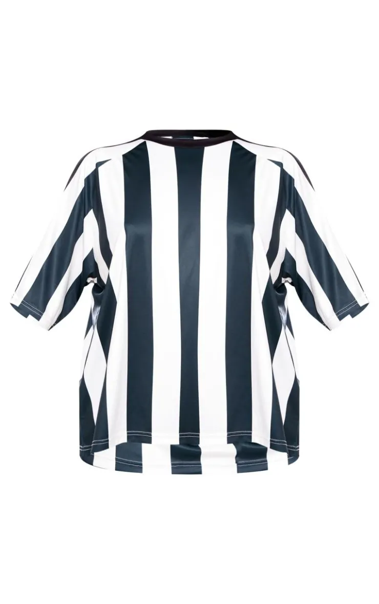 PrettyLittleThing T-Shirts*Striped Oversized Football T-shirt