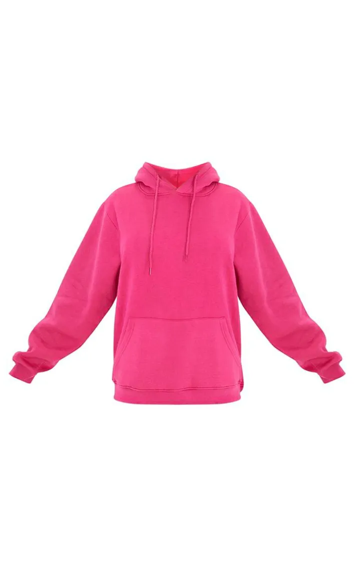 Fuchsia Oversized Fit Sweat Hoodie